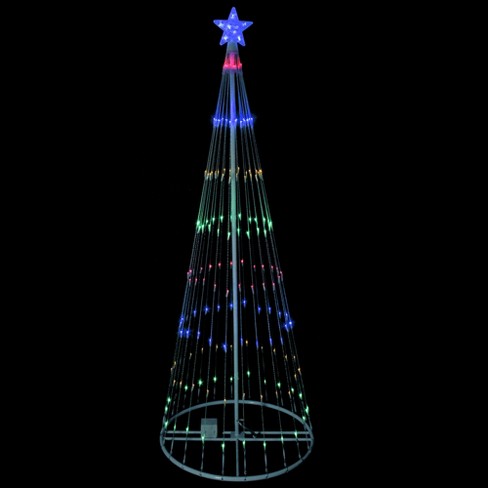 Northlight 9' Multi-color Led Lighted Show Cone Christmas Tree Outdoor ...