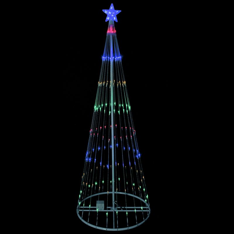 Northlight 12' Prelit Christmas Tree LED Lighted Show Cone - Multi-Color Lights, 2 of 5