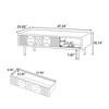 POVISON Mid-Century Modern Coffee Table, Minimalist Carved Semi-open Coffee Table with Storage, Birch Veneer, 47.24" - 4 of 4