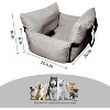 Hachikiko Versatile Pet Car Seat Bed - Expandable Dog Booster with Side Pockets & Safety Straps - 4 of 4
