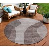 Brown Taupe And Beige Abstract Washable Indoor Outdoor Area Rug - 2 of 4