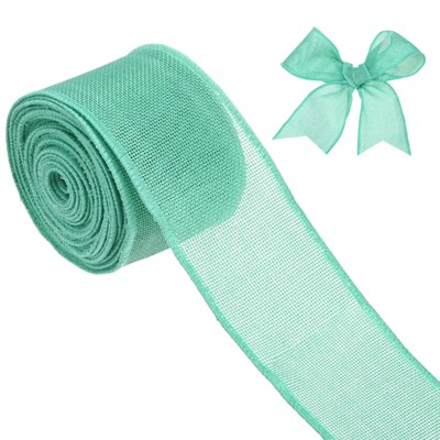 Unique Bargains Burlap Wired Edge Durable Thick Fabric Ribbons for DIY Crafts 1 Pc