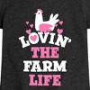 Girls' - Instant Message - Lovin The Farm Life Fitted Short Sleeve Graphic T-Shirt - 2 of 4
