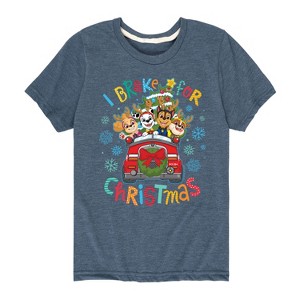 Boys' - Paw Patrol - I Brake For Christmas Short Sleeve Graphic T-Shirt - 1 of 4