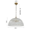LLHZSY Retro French Crystal Chandelier Antique Bronze Dome Island Pendant Ceiling Fixture, 1-Light W15" or 6-Light W23 3/5" - 3 of 4