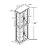 FURNIinspire Utility Storage Cabinets Glass Display Cabinet, Modern Glass Bar Cabinet For Living Room, Kitchen, Brown, 12.2"*24.21"*71.46" - 3 of 4
