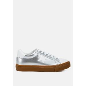 Jumping jacks Metallic Faux Leather Star Sneakers Women - 1 of 4