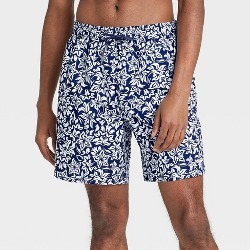argument Blaast op krab Speedo Men's 8" Floral Print Swim Trunks - Navy : Target
