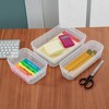 Sterilite Medium Storage Tray Containers with Sturdy Banded Rim and Textured Bottom for Desktop and Drawer Household Organization - image 3 of 4