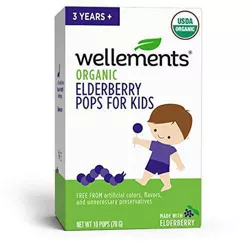 Wellements Organic Elderberry Pops - 10ct