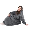 Tirrinia Women Men Full Body Warm Fleece Flannel Hoodie Blanket Oversized Sweatshirt, Super Soft Large Wearable Blanket Hooded, Cozy Gift for Winter - 2 of 4