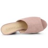 Allegra K Women's Open Toe Platform Chunky Heel Slides Sandals - 4 of 4