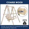 FDW 67 Inch Log Swing Stand Porch Swing Set Wood Bench Swing Stand A-Frame Patio Furniture Swing Chair Rustic Curved Garden Swing Yard Play(Nature) - 3 of 4