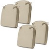 Aoodor Outdoor Chair Cushion W20''xD19'' Soft and Fade-resistant Polyester, Two Sets of  Ties for High Adaptability, Set of 4 - 3 of 4