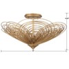 Crystorama Lighting Doral 3 - Light Semi-Flush Mount in  Renaissance Gold - 4 of 4