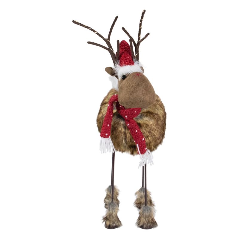 Northlight 25" LED Lighted Brown Faux Fur Reindeer Christmas Figure, 3 of 8