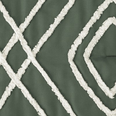 Dark Sage Green and Ivory Microfiber Baby Crib Bedding Set
