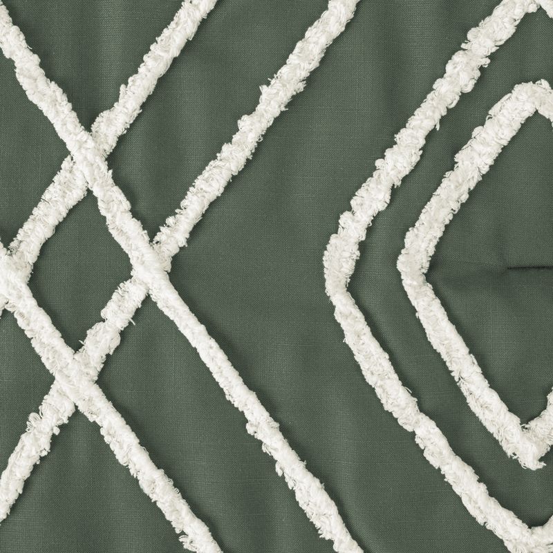 Sweet Jojo Designs Gender Neutral Unisex Baby Crib Bedding Set - Diamond Tuft Green Off White 4pc, 4 of 7