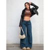 Mocamel  Solid Color Pocket Casual Versatile Wide-Leg Jeans - 2 of 4