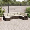 vidaXL Garden Sofa Set Brown PE rattan Large Modular Garden Sofa Set - 2 of 4