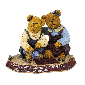 Boyds Bears 3.0 Inch Ava & Rae Ann...Rainy Afternoon Everyday , Checkers Bearstone (1PC) - 1 of 3