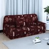 PiccoCasa Household Polyester Stretch Slipcover with One Pillowcase Coffee White - 2 of 4