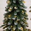 Nearly Natural 3'x4'x5' Pre-Lit Frosted Artificial Christmas Tree Set with Warm LED Lights Set of 3 - 2 of 4