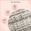 Lyngins Outdoor Wicker Dog House with Canopy,Waterproof Elevated Pet Bed with PE Rattan and Removable Cushion for Small/Medium Dogs - 4 of 4