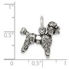 Black Bow Jewelry Sterling Silver 3D Antiqued Poodle Charm or Pendant - 4 of 4