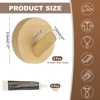 Unique Bargains Wood Self-Adhesive Decorative Towel Coat Bag Round Hooks 2 Pcs - 2 of 4