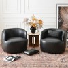 KINWELL 100% Top Grain Genuine Leather Swivel Armchair, Set of 2 Brand: KINWELL - 2 of 4