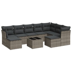 vidaXL Garden Sofa Set Grey - 1 of 4