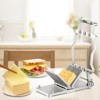 VEVOR Cheese Cutter With Wire 1 cm & 2 cm Cheeser Butter Cutting Blade, Aluminum Alloy Commercial Cheese Slicer, Silver - 2 of 4