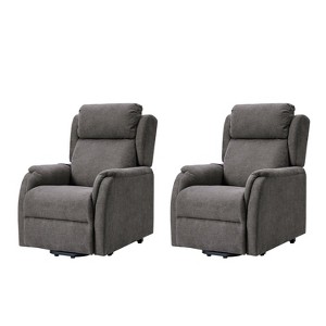 Set of 2 Fabiola Upholstered Lift Assist Power Recliner Chair|ART OF LIVING DESIGNS - 1 of 4