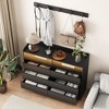 HDZNVF Living Room 6 Drawer Dresser, Sideboard Storage Dressers, Black - 2 of 4