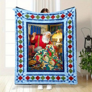 Lomsoe Cozy Christmas Throw Blanket - Soft, Plush Warm for Couch, Bed, Office, and Travel Christmas Gift - 1 of 4