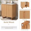30" Bathroom Vanity Set With Drop In Sink,2 Soft Closing Doors Solid Wood Frame Bathroom Storage Cabinet - 2 of 4
