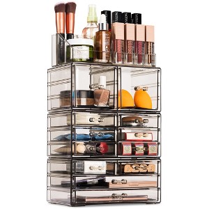 Sorbus X-Large Makeup Organizer Case - 4 Piece Set (12 Drawers) - 1 of 4