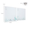 ECR4Kids MessageStor 17.5in x 17.5in Magnetic Dry-Erase Glass Boards and 4 Magnets, 2-Pack - image 2 of 4