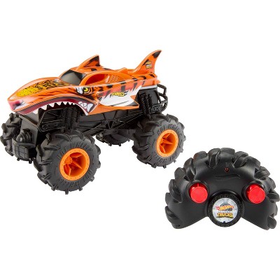 Hot Wheels Monster Truck Tiger Shark Remote Control Toy - 1:24 Scale