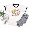 Simply Sage Market Women's Daisies and Ruscus Short Sleeve Ringer Tee - 2 of 2