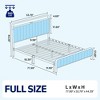 Greenstell Queen Bed Frame with Upholstered Headboard and Footboard & Charging Station & LED Lights Gray - 3 of 4