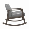 CAVINAS Faux Leather Glider Rocking Chair with Mid-Height Button Tufted Backrest,Upholstered Rocking Chair,Nursery Accent Chair for Bedroom - 4 of 4