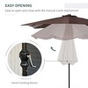 Sapphtopaz 9×7Ft Patio Umbrella Beach Umbrella LED Lighted Sun Shades with Crank and Tilt 8 Sturdy Ribs for Garden, Beach, Deck, Backyard - 3 of 4