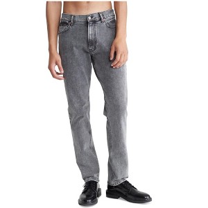 Calvin Klein Mens Stretch Slim Fit Jeans, Grey, 36W x 32L - 1 of 1