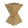 Sapphtopaz Outdoor End Table Modern Twisted Hourglass Design Outdoor Side Table, Concrete Patio Table Small Table for Backyard, Balcony, Porch - 2 of 4