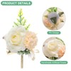 Unique Bargains Artificial Rose Flower Men Wedding Boutonnieres 2 Pcs - 2 of 4