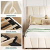 Full Size Upholstered Bed Frame - 4 Storage Drawers, Adjustable Velvet Headboard, Wooden Slats Support - 4 of 4