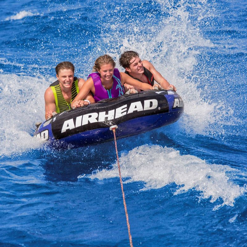 Airhead AHSSL-32 Slice 70" Inflatable Double Rider Towable Lake Tube Water Raft, 4 of 7