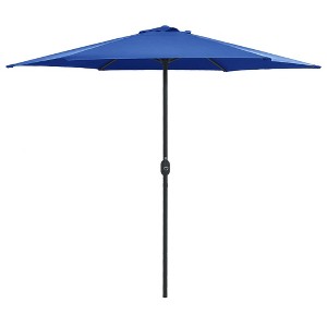 vidaXL Outdoor Parasol with Aluminum Pole 106.3 in.x96.9 in. Azure Blue - 1 of 4